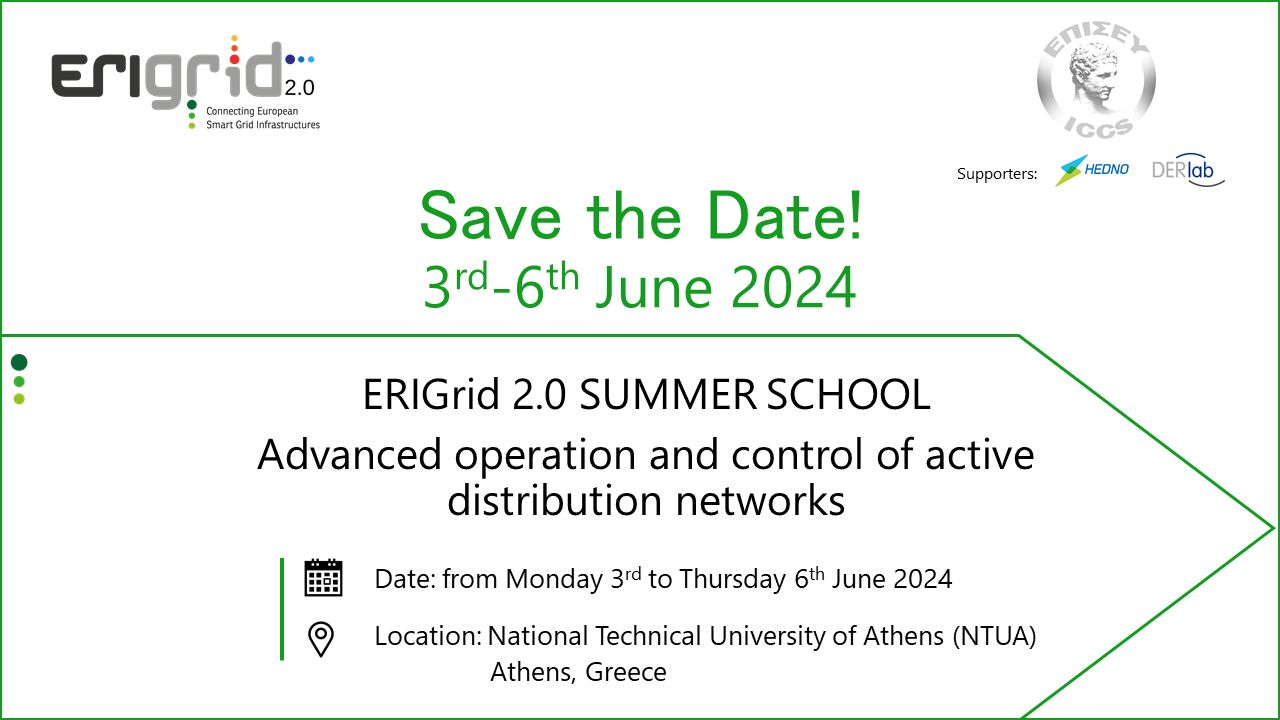 Register Now for the ERIGrid 2.0 Summer School!